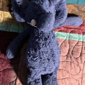 Jellycat Elephant 12” Plush with Tusk Dark Blue Elephant  Stuffed Animal Toy
